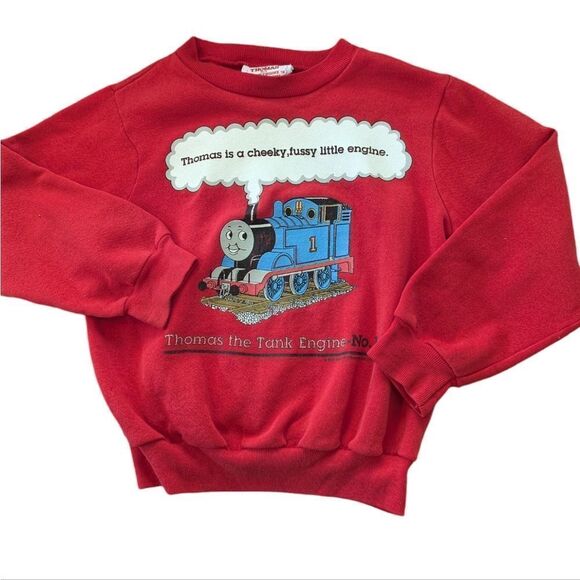 Thomas the Tank Engine vintage kids red sweatshirt‎ & pillowcase lot size 7 - Picture 2 of 10